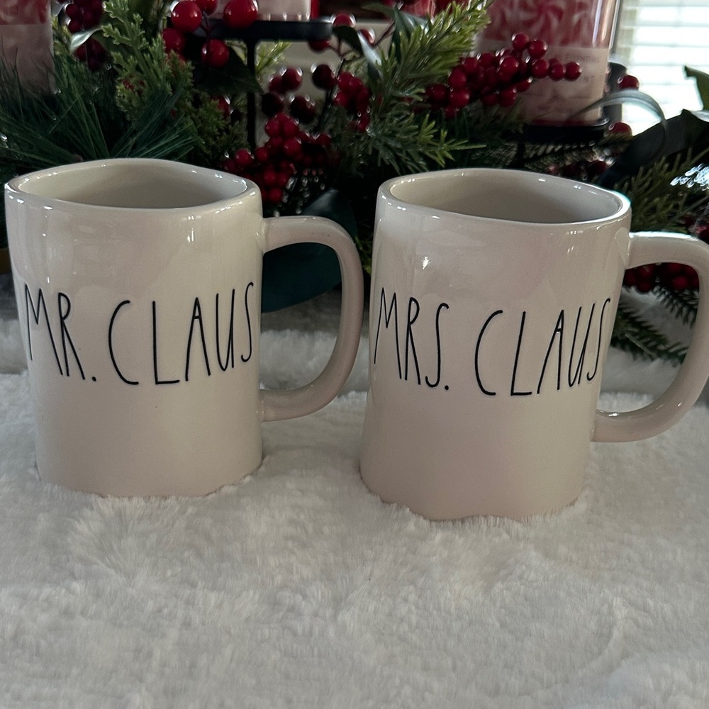 Rae Dunn Mr. and Mrs. Claus Mugs